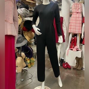 Vintage Geoffrey Beene jumpsuit with gold trim